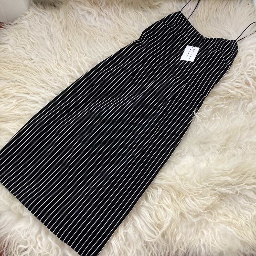 TANYA TAYLOR Striped Midi Dress - Picture 2 of 9